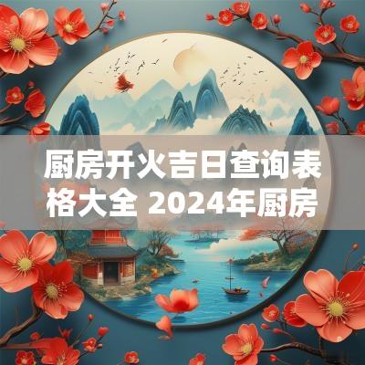 厨房开火吉日查询表格大全 2025年厨房开火吉日查询