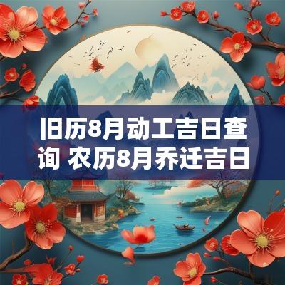 旧历8月动工吉日查询 农历8月乔迁吉日查询