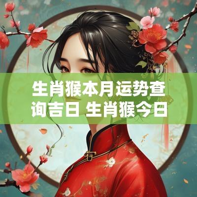生肖猴本月运势查询吉日 生肖猴今日运势运程查询