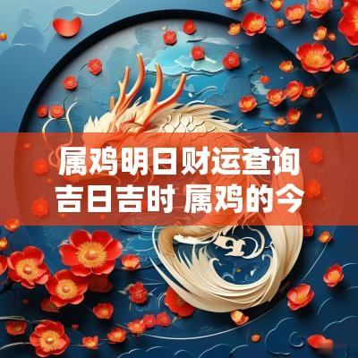 属鸡明日财运查询吉日吉时 属鸡的今日打牌财运吉时