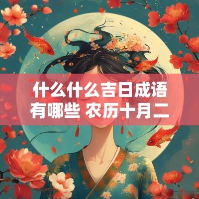 什么什么吉日成语有哪些 农历十月二十日是什么吉日