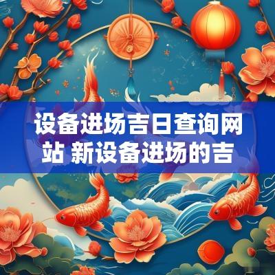 设备进场吉日查询网站 新设备进场的吉日