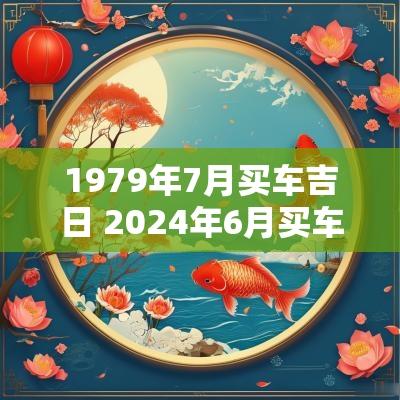 1979年7月买车吉日 2025年6月买车吉日