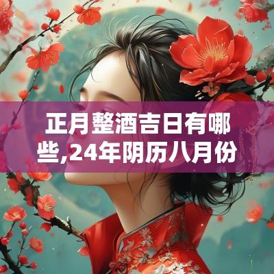 正月整酒吉日有哪些,24年阴历八月份结婚吉日有哪些
