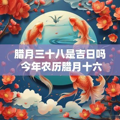 腊月三十八是吉日吗 今年农历腊月十六是不是结婚吉日