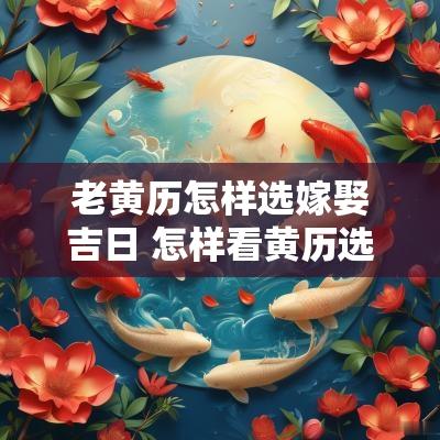 老黄历怎样选嫁娶吉日 怎样看黄历选结婚吉日