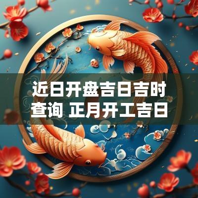 近日开盘吉日吉时查询 正月开工吉日吉时查询