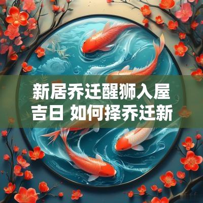新居乔迁醒狮入屋吉日 如何择乔迁新居的吉日