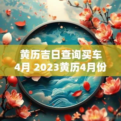 黄历吉日查询买车4月 2025黄历4月份吉日查询