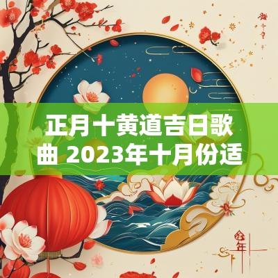 正月十黄道吉日歌曲 2025年十月份适合结婚的黄道吉日