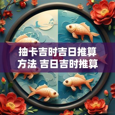 抽卡吉时吉日推算方法 吉日吉时推算法