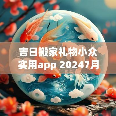 吉日搬家礼物小众实用app 20257月份适合搬家的吉日