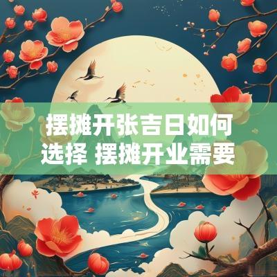 摆摊开张吉日如何选择 摆摊开业需要选吉日吗