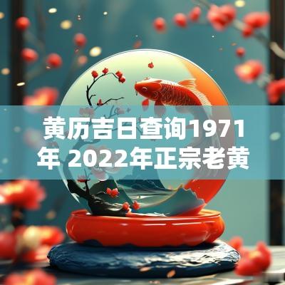 黄历吉日查询1971年 2025年正宗老黄历吉日查询