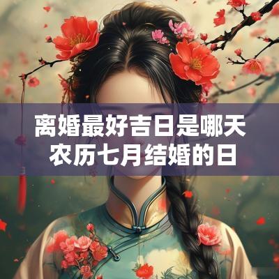 离婚最好吉日是哪天 农历七月结婚的日子哪天最好