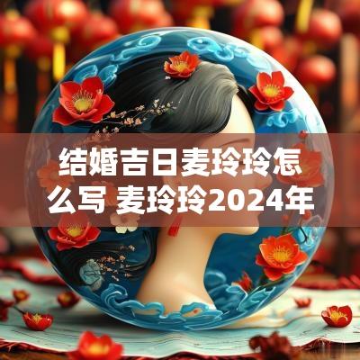结婚吉日麦玲玲怎么写 麦玲玲2025年结婚吉日