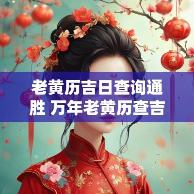 老黄历吉日查询通胜 万年老黄历查吉日查询