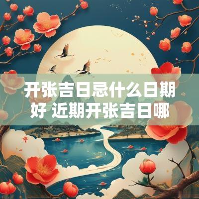 开张吉日忌什么日期好 近期开张吉日哪天好