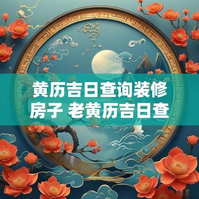 黄历吉日查询装修房子 老黄历吉日查询装修房子的开工吉日