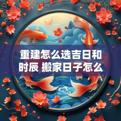 重建怎么选吉日和时辰 搬家日子怎么选吉日和时辰