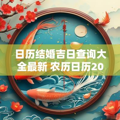 日历结婚吉日查询大全最新 农历日历2025结婚吉日查询