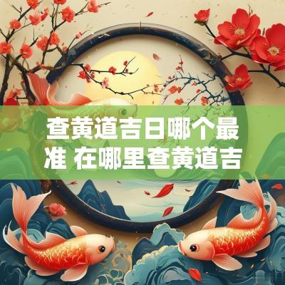 查黄道吉日哪个最准 在哪里查黄道吉日最准