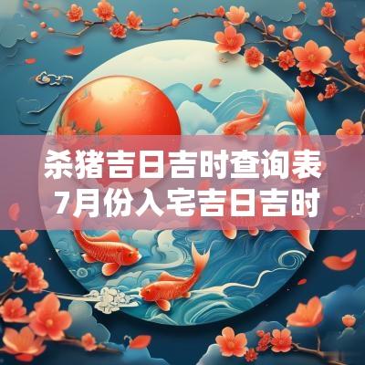 杀猪吉日吉时查询表 7月份入宅吉日吉时查询表 杀猪吉日吉时查询表 7月份入宅吉日吉时查询表