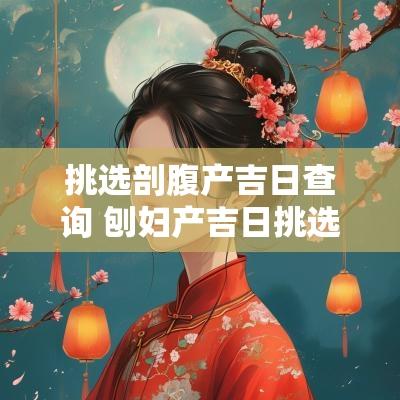 挑选剖腹产吉日查询 刨妇产吉日挑选