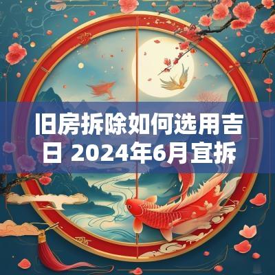 旧房拆除如何选用吉日 2025年6月宜拆除旧房的日子