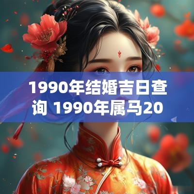1990年结婚吉日查询 1990年属马2025年结婚吉日