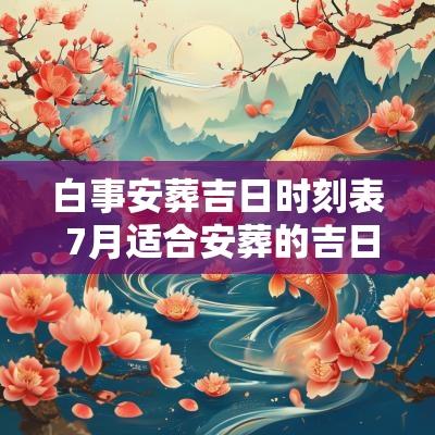 白事安葬吉日时刻表 7月适合安葬的吉日有哪些