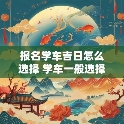 报名学车吉日怎么选择 学车一般选择什么日子去报名