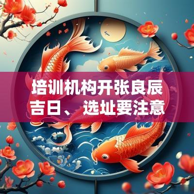 培训机构开张良辰吉日、 选址要注意的事项