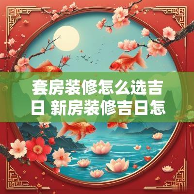 套房装修怎么选吉日 新房装修吉日怎么选