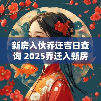 新房入伙乔迁吉日查询 2025乔迁入新房吉日查询表