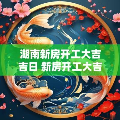 湖南新房开工大吉吉日 新房开工大吉祝福语 简短