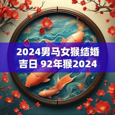 2025男马女猴结婚吉日 92年猴2025年结婚吉日