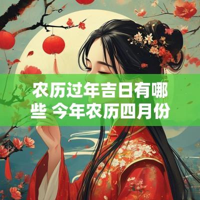 农历过年吉日有哪些 今年农历四月份吉日有哪些