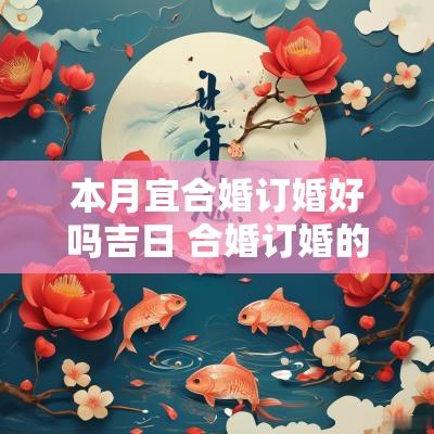 本月宜合婚订婚好吗吉日 合婚订婚的日子适合领证吗