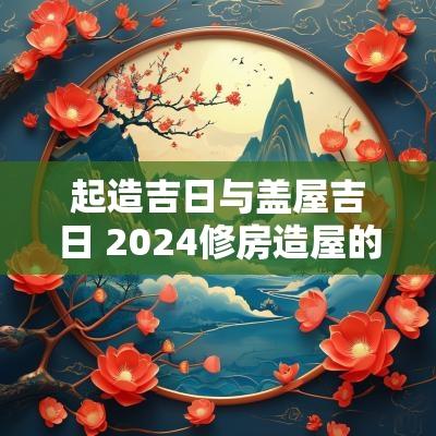 起造吉日与盖屋吉日 2025修房造屋的黄道吉日