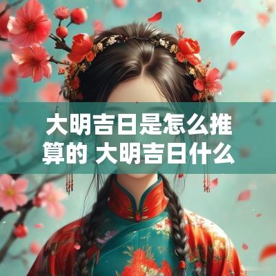 大明吉日是怎么推算的 大明吉日什么意思