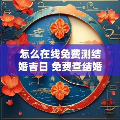 怎么在线免费测结婚吉日 免费查结婚吉日的方法