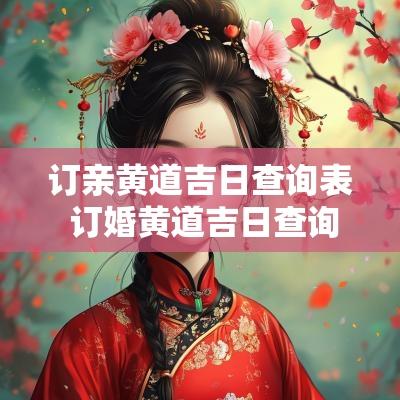 订亲黄道吉日查询表 订婚黄道吉日查询2025