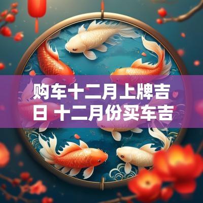 购车十二月上牌吉日 十二月份买车吉日查询