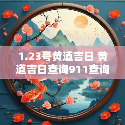 1.23号黄道吉日 黄道吉日查询911查询