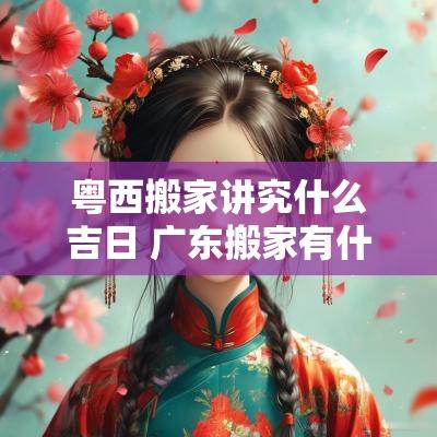 粤西搬家讲究什么吉日 广东搬家有什么讲究和忌讳
