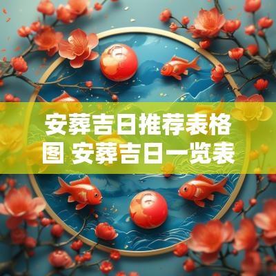 安葬吉日推荐表格图 安葬吉日一览表