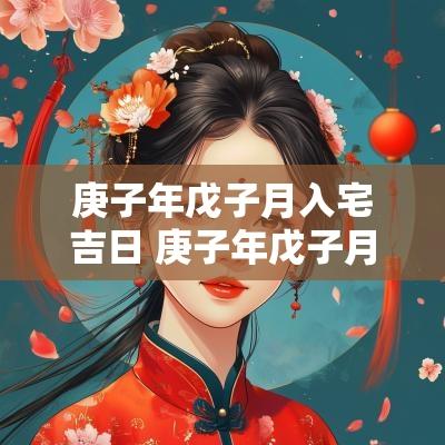 庚子年戊子月入宅吉日 庚子年戊子月己丑日