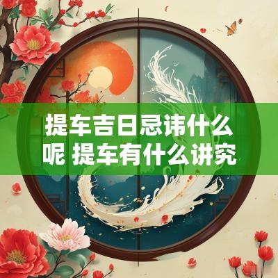 提车吉日忌讳什么呢 提车有什么讲究日子
