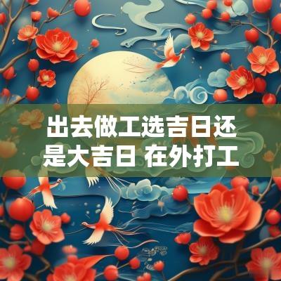 出去做工选吉日还是大吉日 在外打工回家怎么选吉日